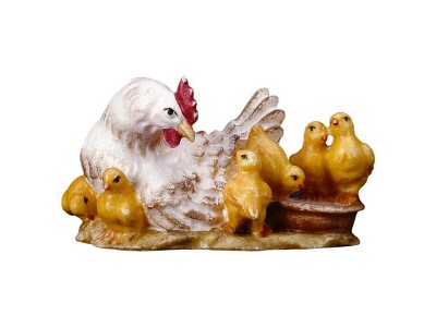 Ul. Henne liegend mit Küken color